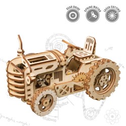 3D Wooden Mechanical Tractor