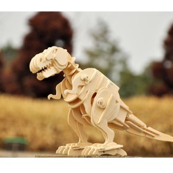 Wooden Robotic T-Rex Dinosaur